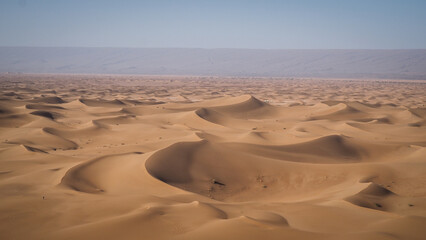 The landscape of Erg Chigaga in Morocco