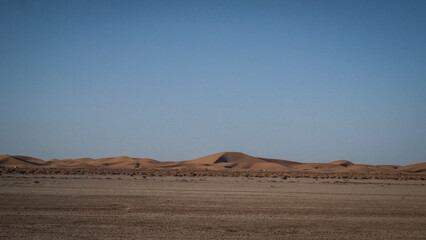 The landscape of Erg Chigaga in Morocco