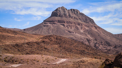 The landscape of Saghro Mountains in Morocco