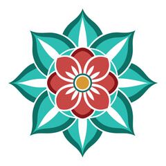 Flower pattern vector logo 6