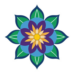 Flower pattern vector logo 9