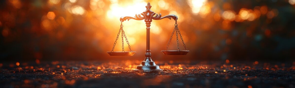 Statue of a lady justice scale on a stand