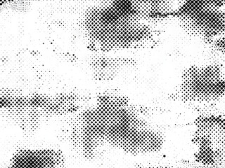 Monochromatic Halftone Pattern with High Contrast Black Dots on White Background
