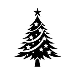 Christmas Tree Icon and Clipart Illustration for Holiday Designs