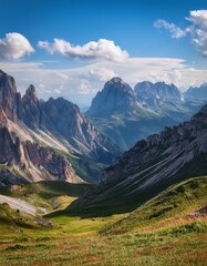 Fototapeta premium Majestic Mountain Range at Sunrise, Illuminating the Sky with Warm Colors