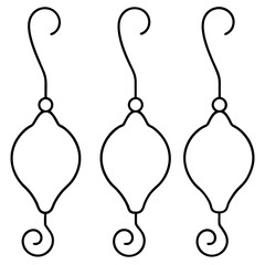 Decorative Hooks for Hanging Ornaments – Art Vector Design