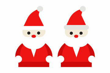 christmas santa claus logo icon vector illustration.