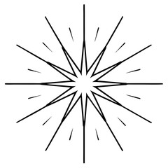 Obraz premium Radiant Starburst Intricate Star of Bethlehem Vector Design