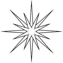 Radiant Starburst Intricate Star of Bethlehem Vector Design