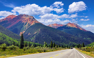 Colorado's Red Mountain is actually a group of peaks south of Ouray that get their color from iron...