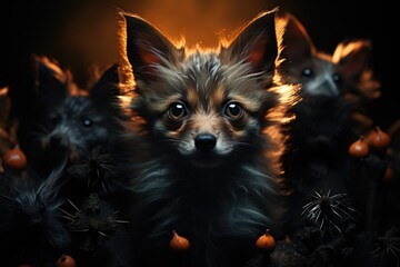 An animal collage including one with the name of the other at the bottom., generative IA