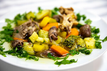 Nutritious chicken and vegetable soup