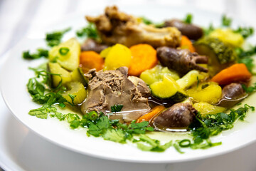 Nutritious chicken and vegetable soup