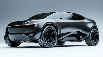 Fototapeta premium 黒い電気自動車