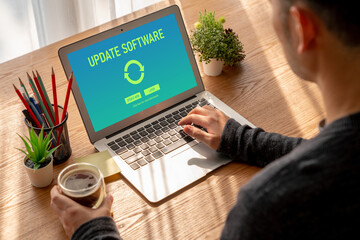 Software update on computer for modish version of device software upgrade