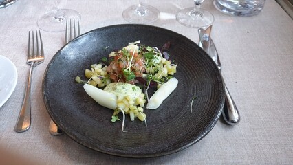 pan fried chicken with vegetables