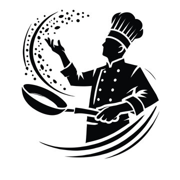 recommend clip art: Chef Cooking Silhouette