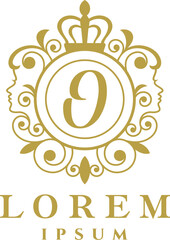 Abstract Womens Frame Letter O Logo Template
