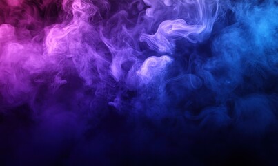 Obraz premium Colorful fog or smoke in blue and purple