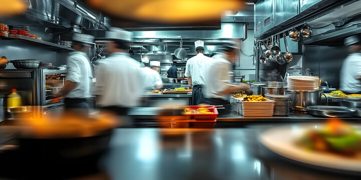 In a busy restaurant kitchen, skilled chefs prepare gourmet dishes using the freshest ingredients and top equipment to ensure culinary excellence and complete satisfaction for all diners