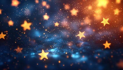 Fototapeta premium Glittery Starry Night Sparkling Abstract Background