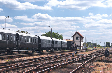 Obraz premium Parowozownia Wolsztyn, motive power depot (MPD) - a locomotive depot (engine sheds) housing steam locomotives