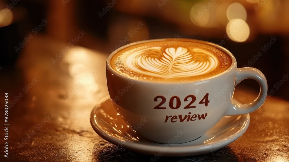 Wall mural coffee and 2024 review cup design for performance evaluate time.