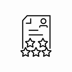 employee rate star icon sign vector