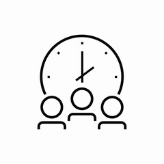 team working time icon sign vector