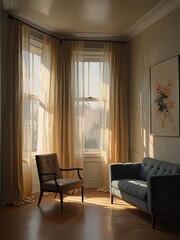 modern living room with fireplace