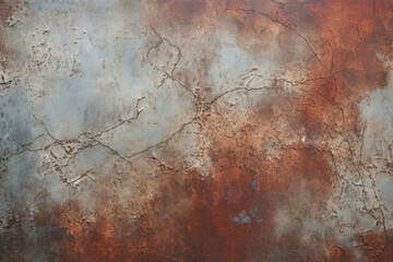 Obraz premium Processed collage of old rusty metal sheet texture in daylight. Background for banner