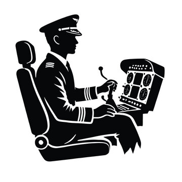 recommend clip art: Pilot Silhouette with Controls