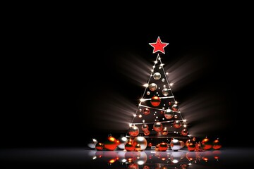 A modern and stylized Christmas tree with a minimalist design