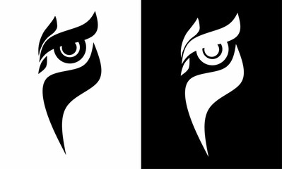illustration vector graphic of black owl logo design template
