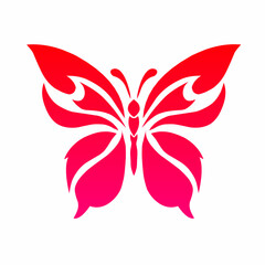 illustration vector graphic of tribal art design tattoo ornament beautiful butterfly