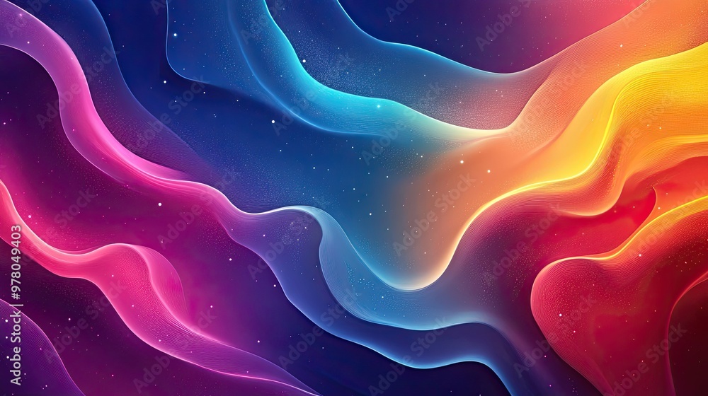 Poster abstract background with colorful waves. perfect for designs that need a vibrant and modern look.