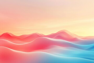 Fototapeta premium Abstract pastel landscape with pink and blue hues. Perfect for backgrounds, websites, and social media posts.