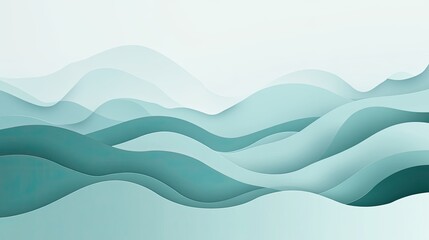 Fototapeta premium Abstract paper cut background with blue waves. Perfect for presentations, websites, and social media.