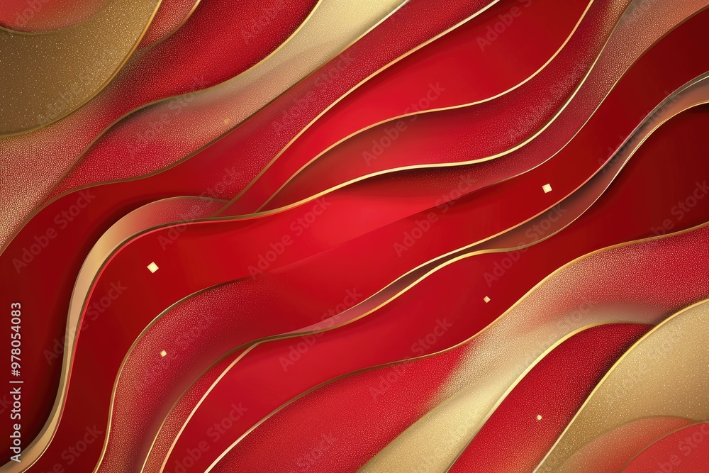Poster abstract red and gold background. perfect for creating a luxurious and elegant design.