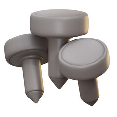 3d illustration nails 