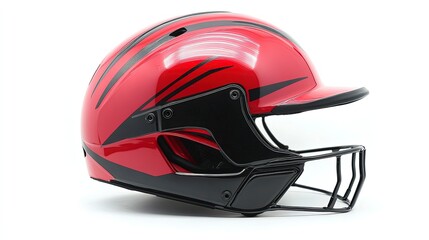 Fototapeta premium Cricket helmet, on the white background