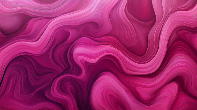 A bold magenta abstract pattern with organic, amoeba-like forms. The smooth, flowing lines and soft curves create a dynamic yet harmonious composition.