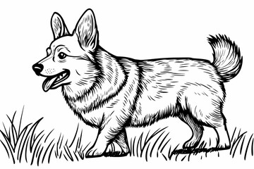 Cute coloring page featuring a playful dog for kids creativity.