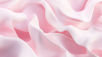 Obraz premium A pale pink abstract pattern with smooth, cloud-like forms. The organic shapes flow together, creating a soft, dreamlike texture that evokes a sense of calm.