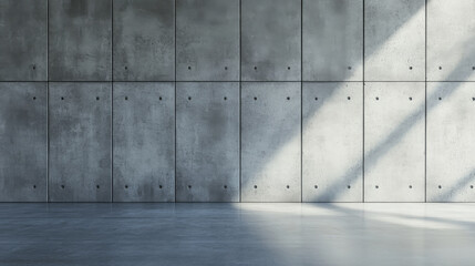 A smooth concrete wall with a sleek, polished texture, featuring subtle veins of darker gray running across the surface. The minimal imperfections give it a modern, high-end industrial look.