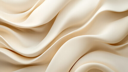 Obraz premium A soft beige organic pattern with smooth, undulating lines. The natural, flowing shapes create a warm, earthy texture, perfect for a subtle, organic background.