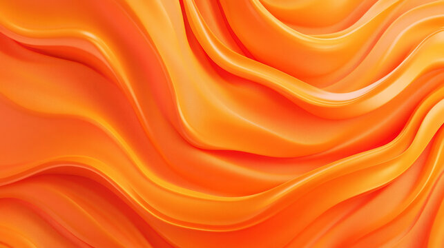 A vibrant orange organic pattern with freeform, flowing shapes. The natural curves and soft lines create a dynamic, warm background, evoking energy and nature.
