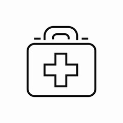 Obraz premium first aid kit icon sign vector