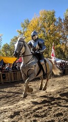 Exciting Medieval Jousting Tournament in Full Swing at Renaissance Fair
