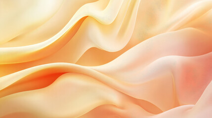 Obraz premium A background with flowing wavy shapes in a gradient from soft peach to warm gold, offering a smooth, warm, and inviting visual experience.
